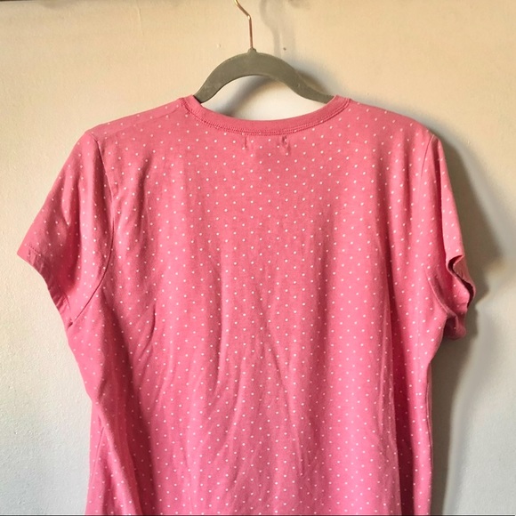 SML Sport Pink White Polka Dot Embroidered Top Size Large - Picture 4 of 7